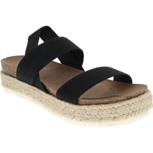 Madden Girl Cybell black Sandals stretchy elastic fabric uppers summer size 7.5